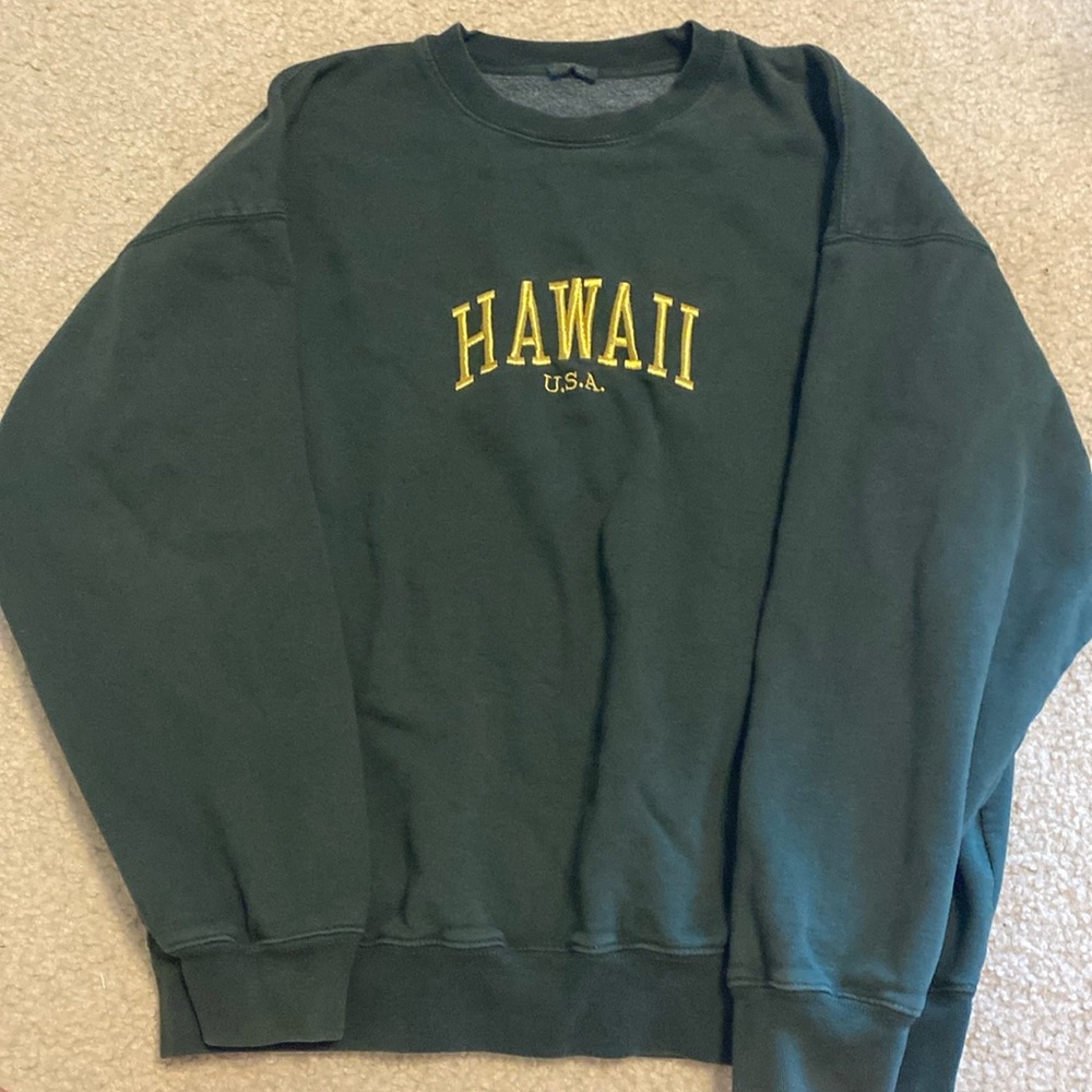 Brandy Melville Green Hawaii Sweatshirt